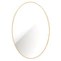 Gold Plastic Framed Mirror Oval 77cm