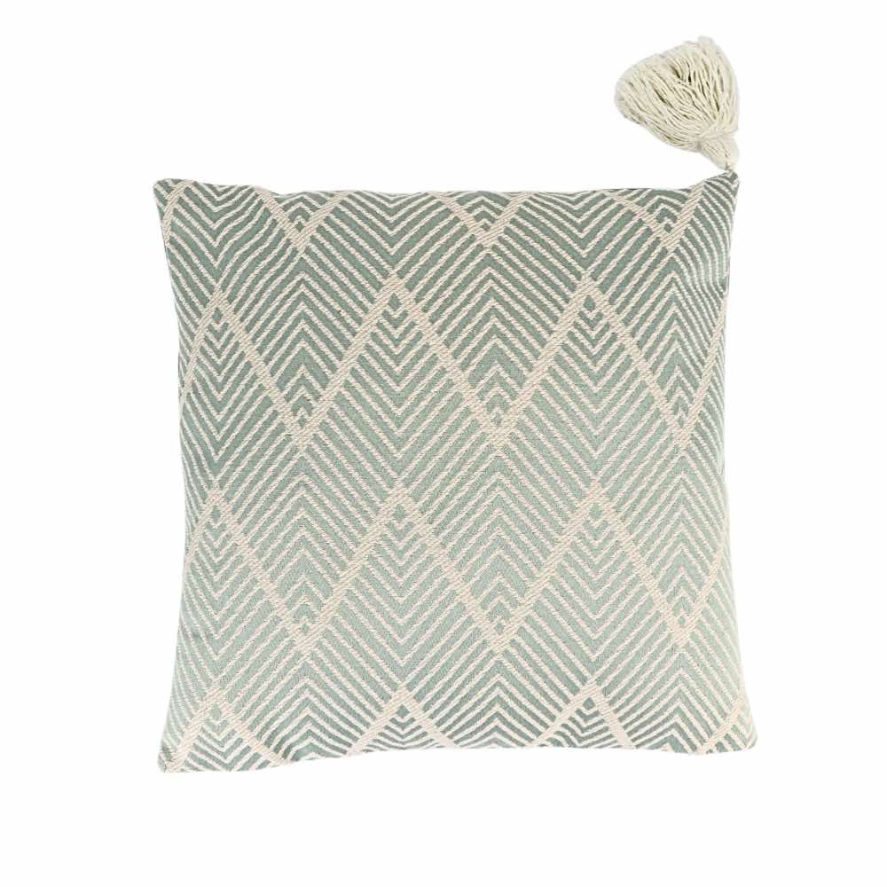 Cushion Case w/ Tassel Green 45x45cm