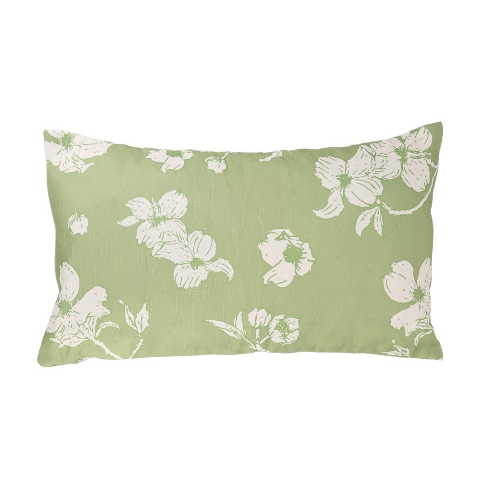 Cushion Case Flower Green 30x50cm