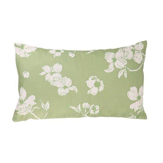 Cushion Case Flower Green 30x50cm