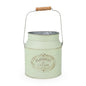 Green Tin Bucket w/ Wooden Handle