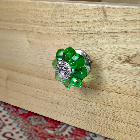 Green Acrylic Drawer Knob