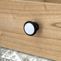 Steel Knob w/ White Ceramic