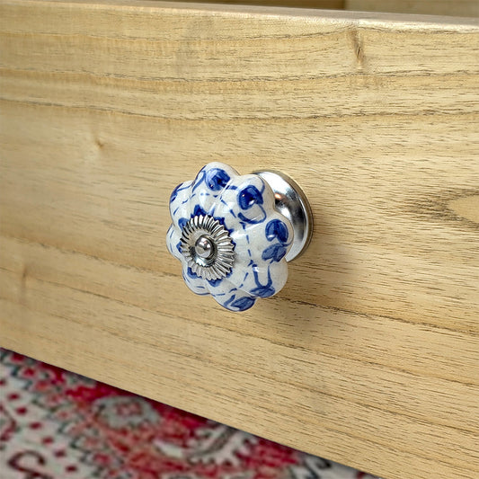 Ceramic Blue China Drawer Knob