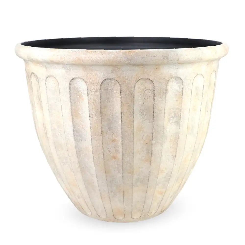 Plastic Planter Old White 47cm