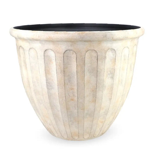 Plastic Planter Old White 47cm