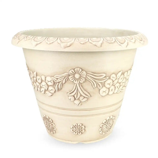 Vintage Plastic Planter Off White 27cm