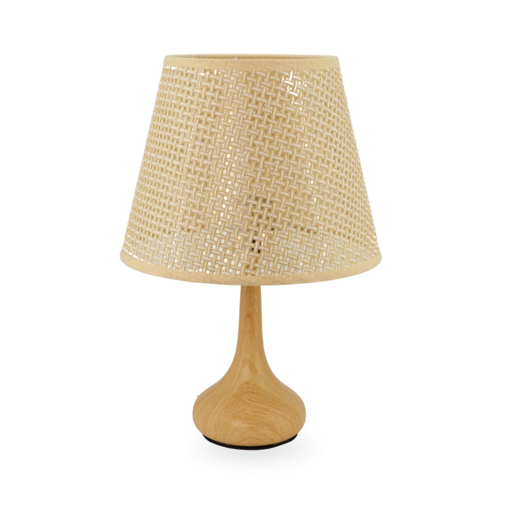 Desk Lamp Rattan Shade 33cm
