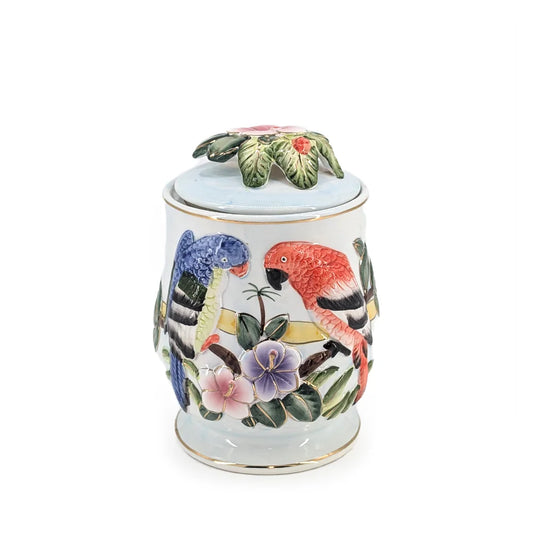 Vintage Ceramic Parrot Cookie Jar M