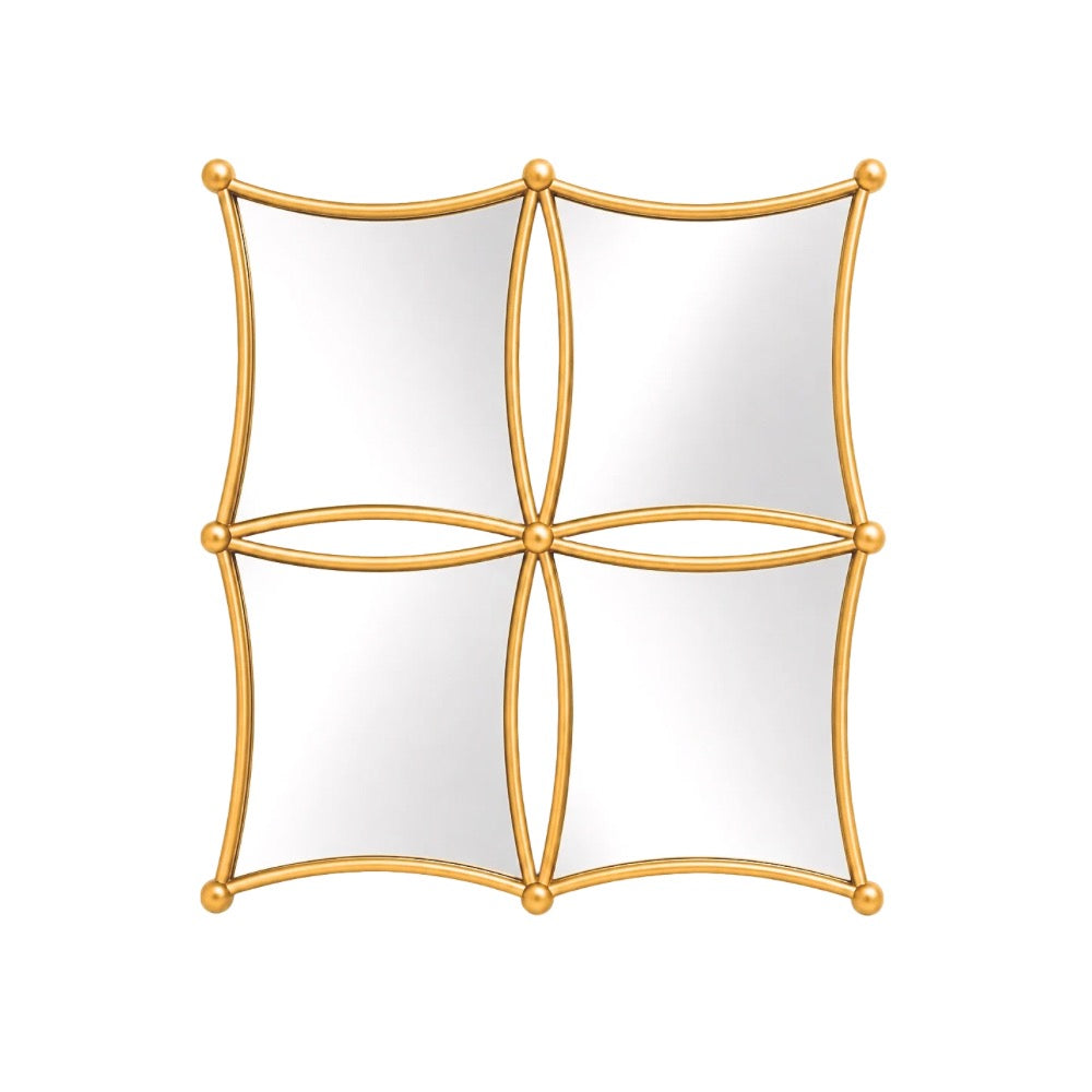 Gold Plastic Framed Mirror Combo 50cm