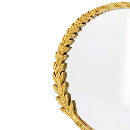 Gold Plastic Framed Mirror Round 50cm