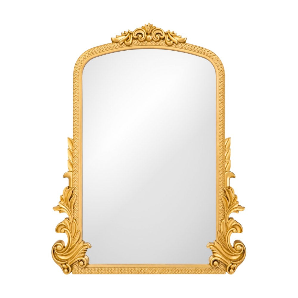 Gold Plastic Framed Vanity Mirror 50cm