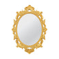 Vintage Gold Plastic Framed Oval Mirror 67cm