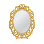 Vintage Gold Plastic Framed Oval Mirror 67cm