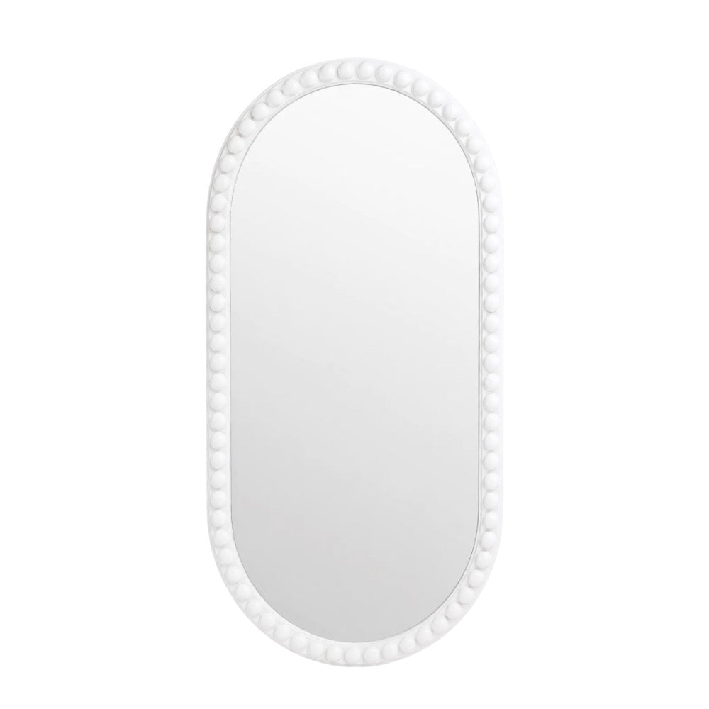 White Plastic Framed Mirror 66cm