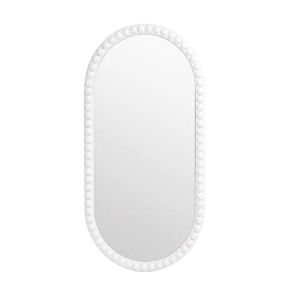 White Plastic Framed Mirror 66cm