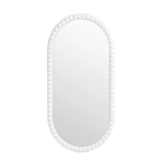White Plastic Framed Mirror 66cm
