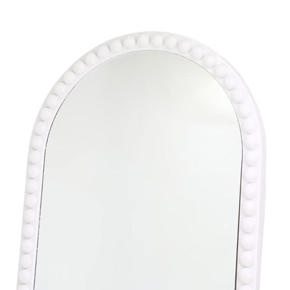 White Plastic Framed Mirror 66cm