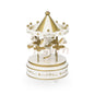 Musical Horse Carousel White & Gold