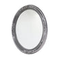 Silver Plastic Framed Mirror Oval 70cm