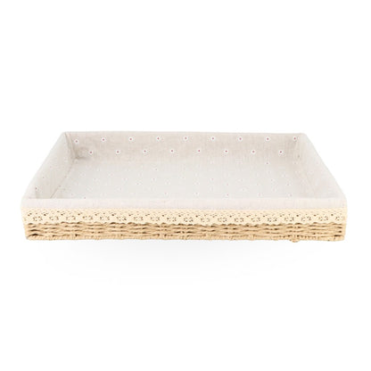 Basket w/ Fabric Lining Beige