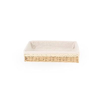 Basket w/ Fabric Lining Beige