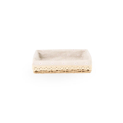 Basket w/ Fabric Lining Beige