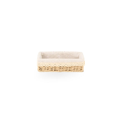 Basket w/ Fabric Lining Beige
