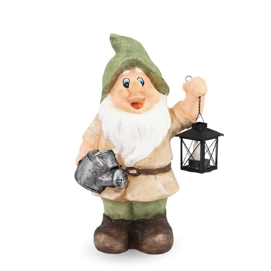 Resin Dwarf w/ Lantern 43cm