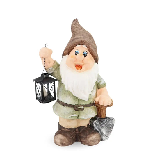 Resin Dwarf w/ Lantern 43cm