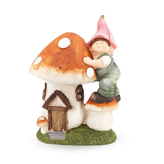 Resin Boy Mushroom House 46cm