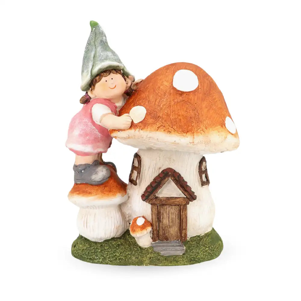 Resin Girl Mushroom House 46cm