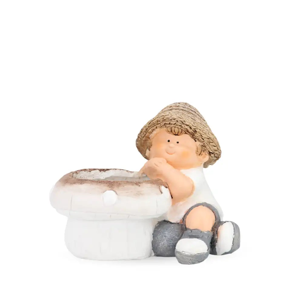 Resin Mushroom Boy 21cm