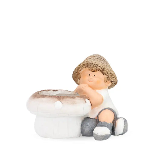 Resin Mushroom Boy 21cm