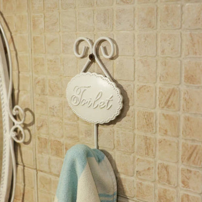 White Resin Coat Hanger Toilet
