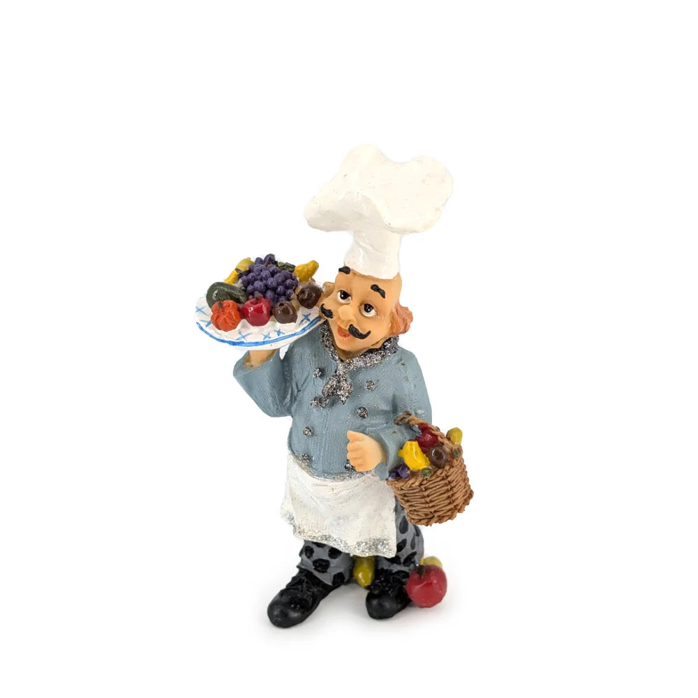 Resin Doll Chef w/ Fruits 17cm