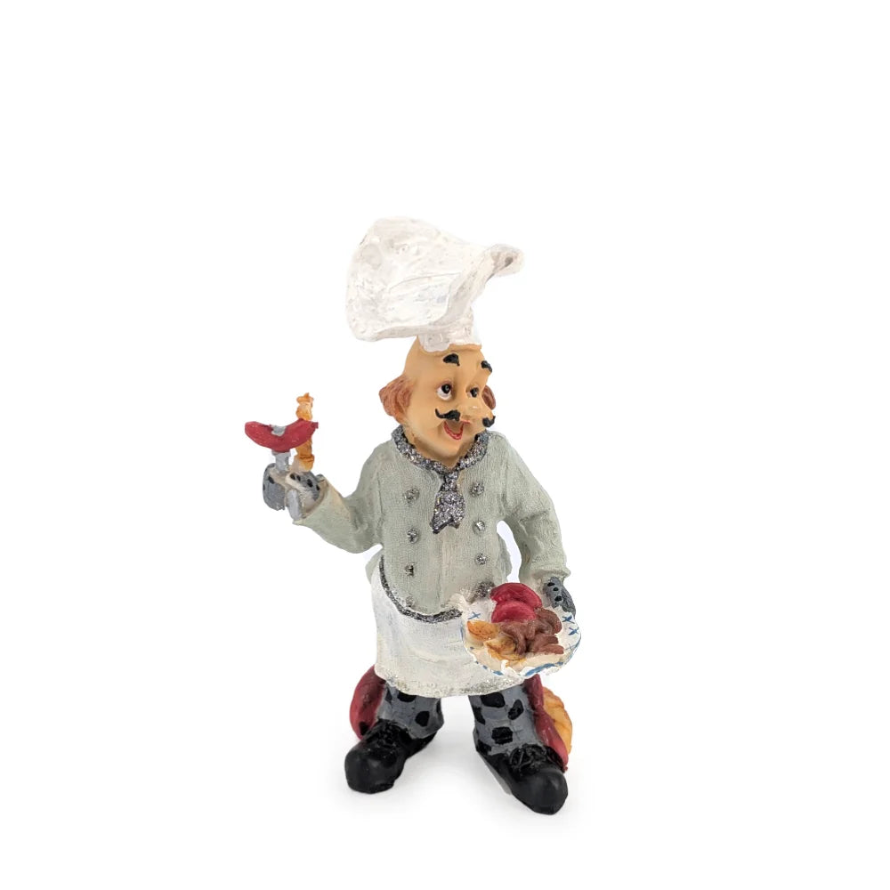 Resin Doll Chef w/ Meat 17cm