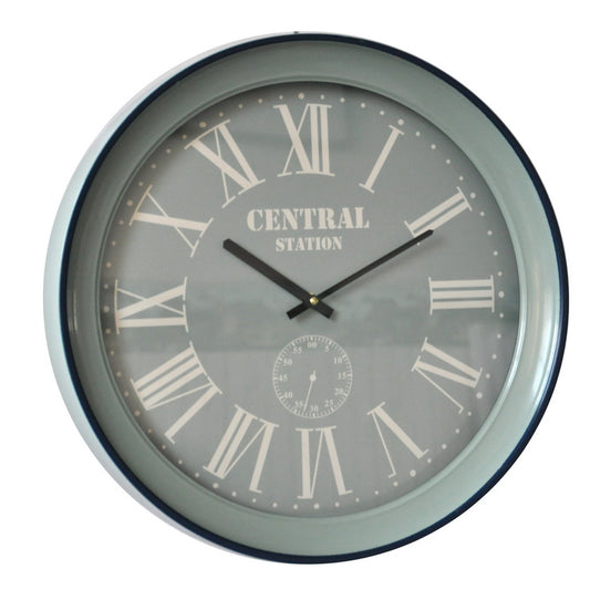 Light Teal Metal Wall Clock