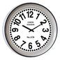 Beige & White Metal Wall Clock