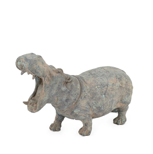 Rustic Resin Hippo