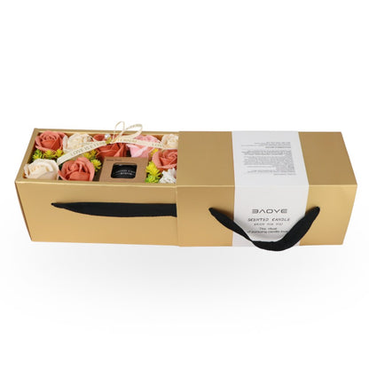 Scented Candle & Soap Flowers Fragrance Gift Set Gold