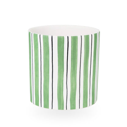 Ceramic Planter Striped 17cm