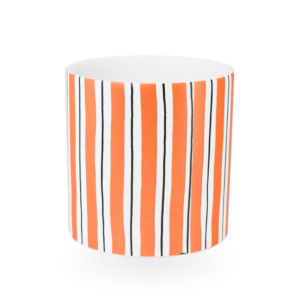 Ceramic Planter Striped 17cm