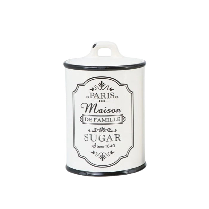 White Ceramic Sugar Tea Coffee Jars