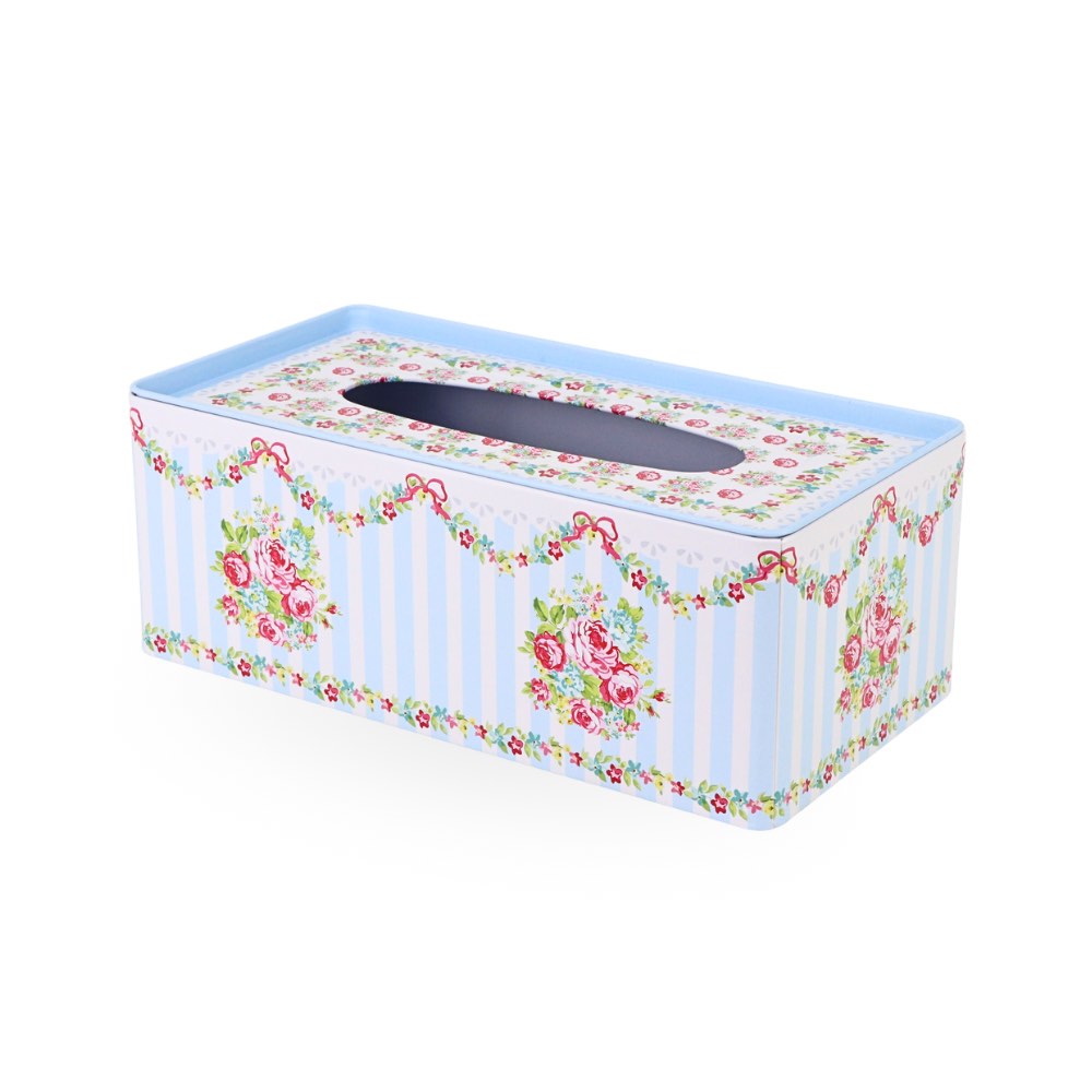 Tin Tissue Box Striped