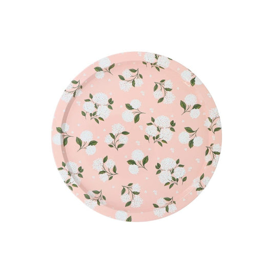 Round Tin Tray Floral 32cm