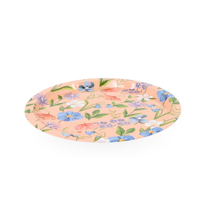 Round Tin Tray Floral 32cm