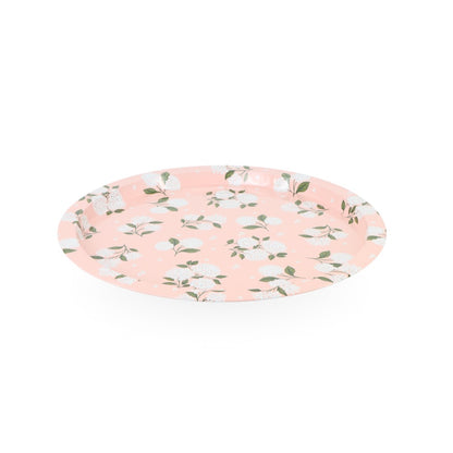 Round Tin Tray Floral 32cm