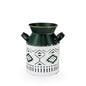 Tribal Green Tin Planter 20cm