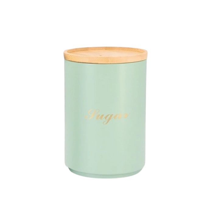 Turqoise Enamel Metal Sugar Coffee Tea Canisters